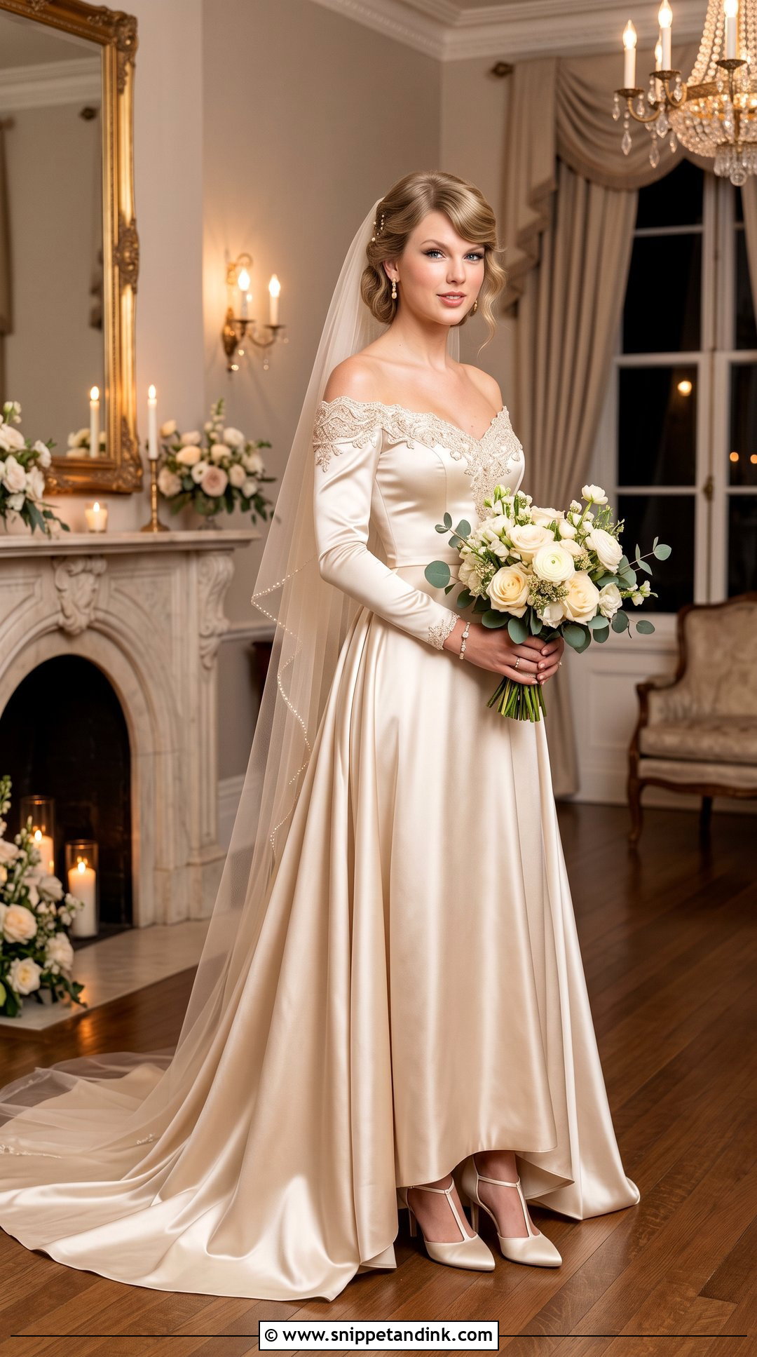 Taylor Swift Wedding Dress Champagne Gown - Snippet and Ink - 25 Taylor Swift Wedding Dress Ideas