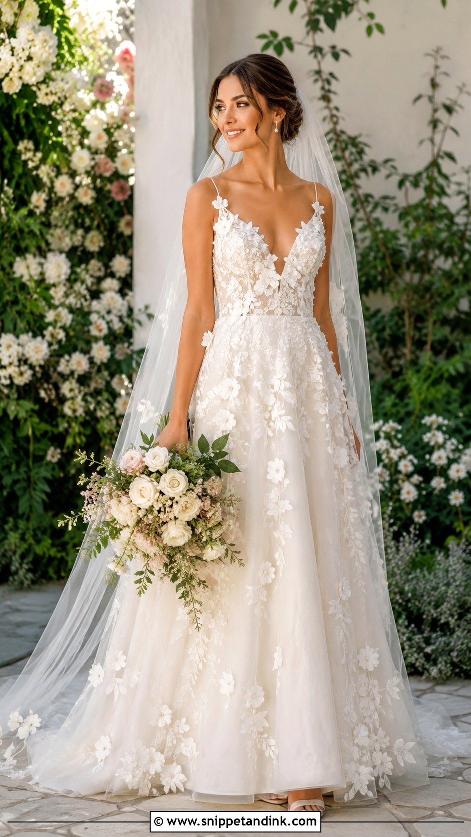 Taylor Swift Wedding Dress Floral Applique - Snippet and Ink - 25 Taylor Swift Wedding Dress Ideas