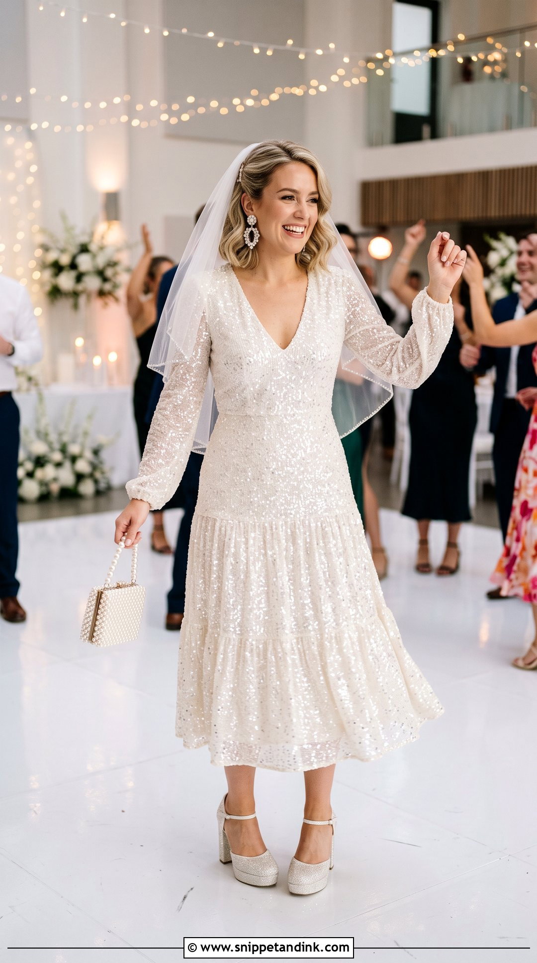 Taylor Swift Wedding Dress Sequin Reception - Snippet and Ink - 25 Taylor Swift Wedding Dress Ideas