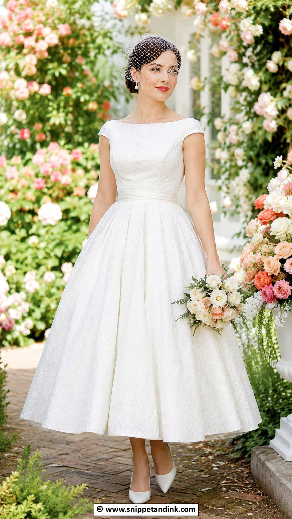 Tea Inspired Ankle Length Wedding Dress - Snippet and Ink - 30 Ankle Length Wedding Dress Ideas