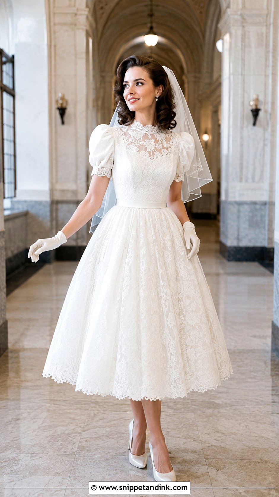 Tea Length 1982 Wedding Dress - Snippet and Ink - 20 1982 Wedding Dresses