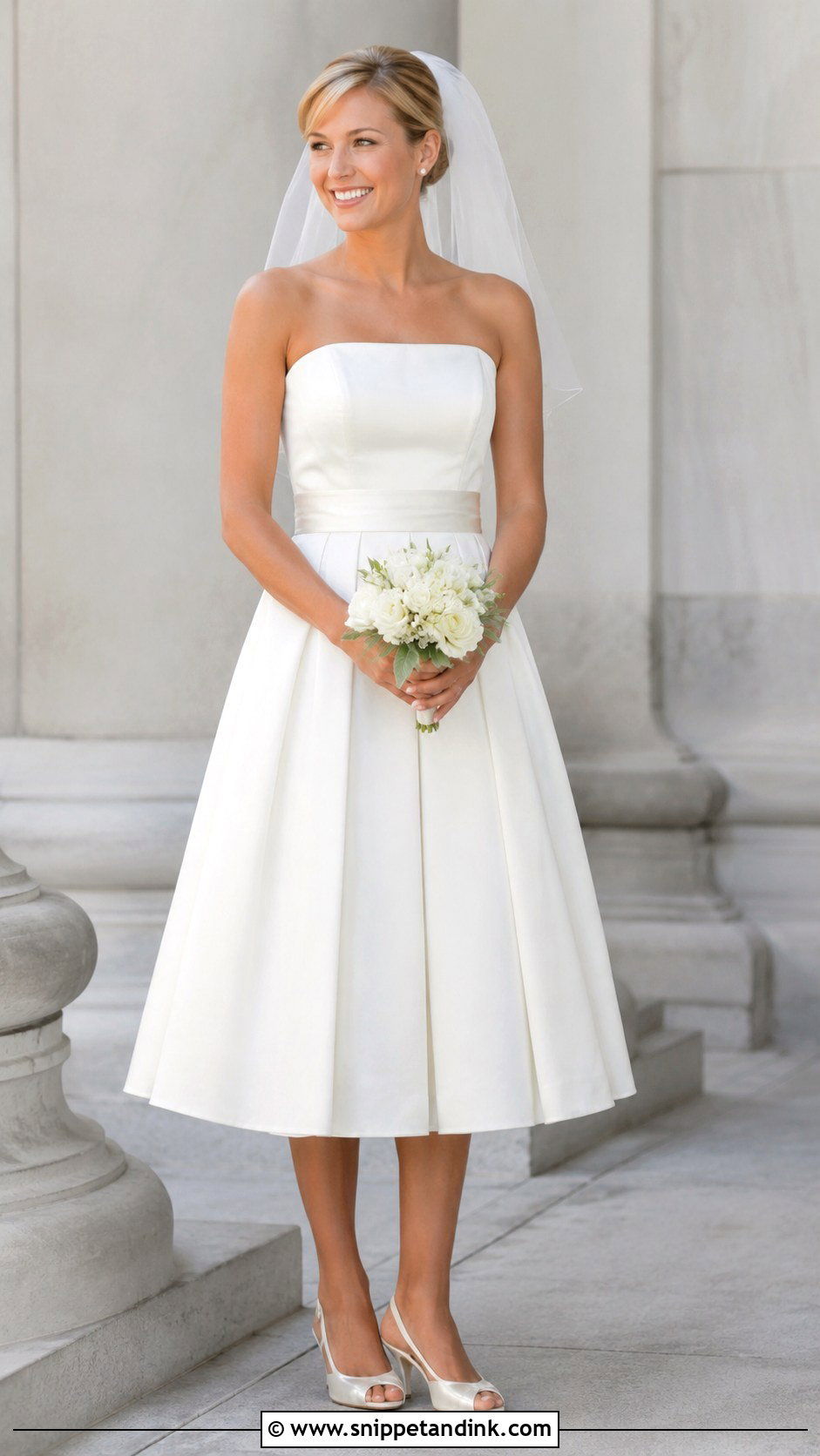 Tea Length 2000s Wedding Dress - Snippet and Ink - 20 2000s Wedding Dresses