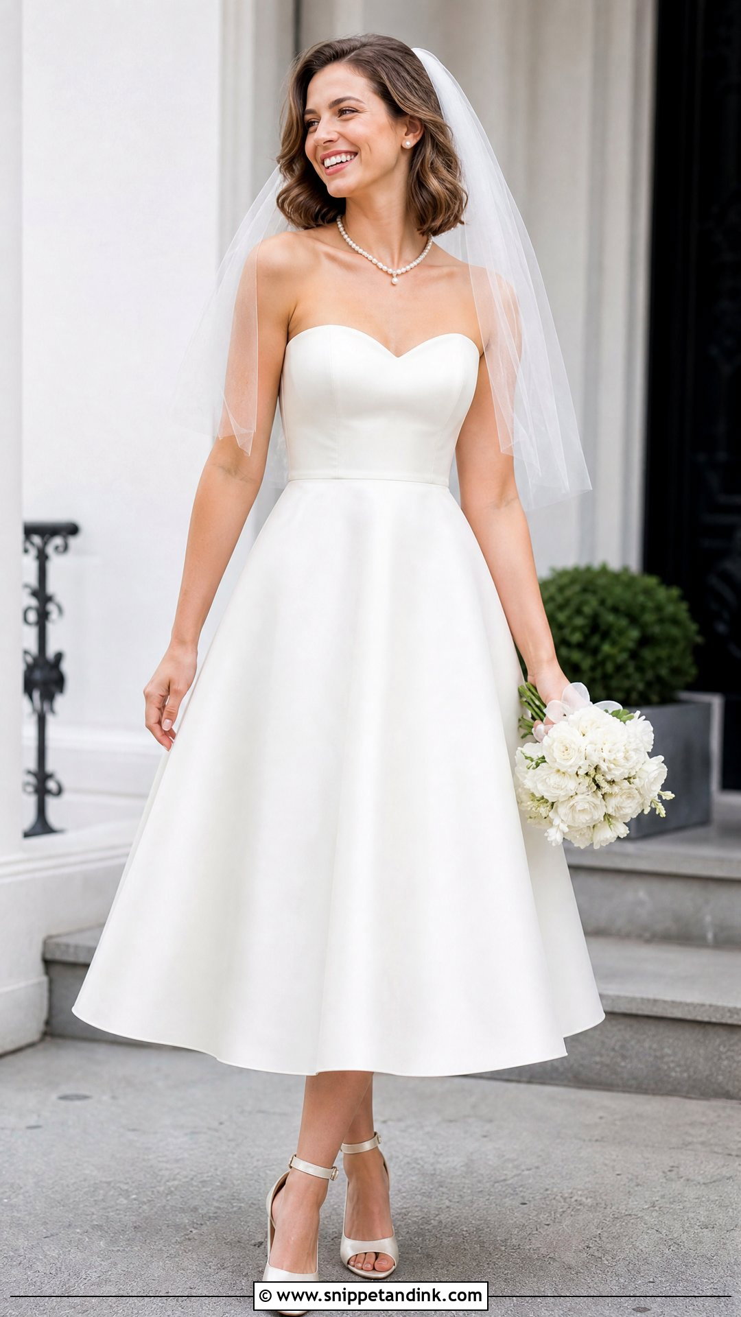 Tea Length A Line Wedding Dress - Snippet and Ink - 25 Aline Wedding Dresses