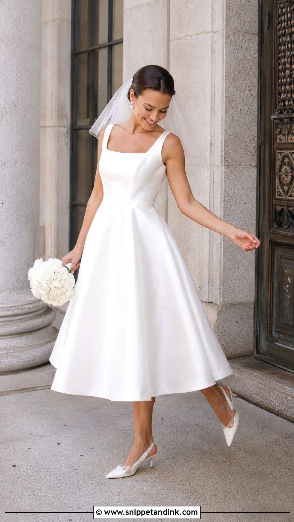 Tea Length A Line Wedding Dress - Snippet and Ink - 20 Align Wedding Dress Ideas
