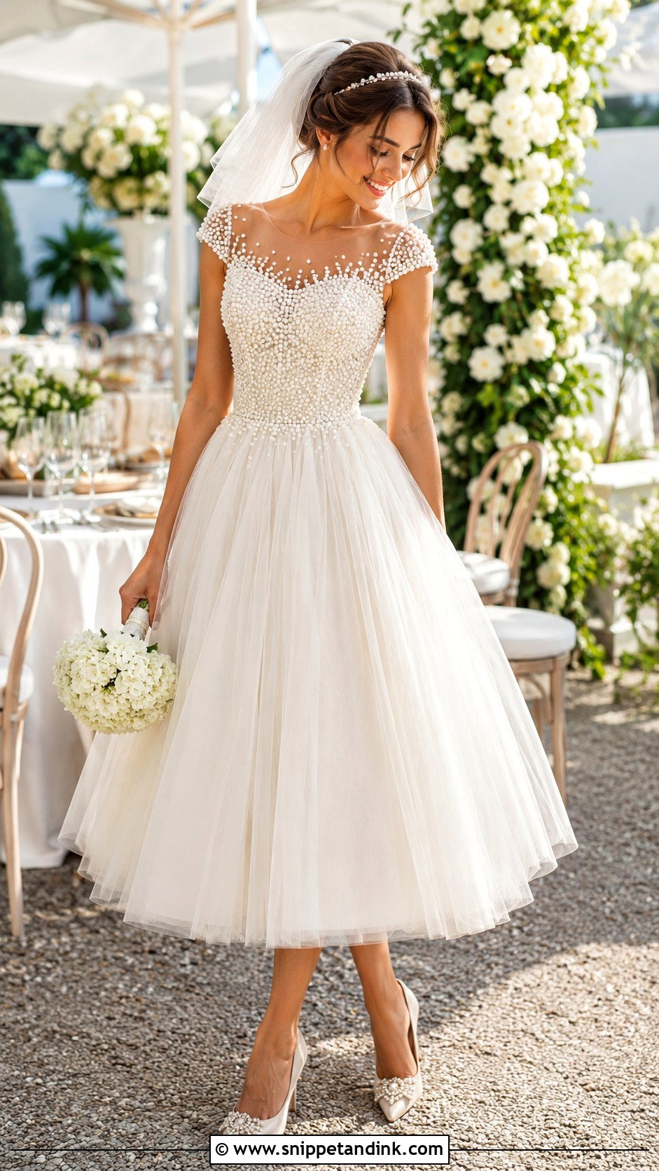 Tea Length Angel Wedding Dress - Snippet and Ink - 20 Angel Wedding Dress Ideas
