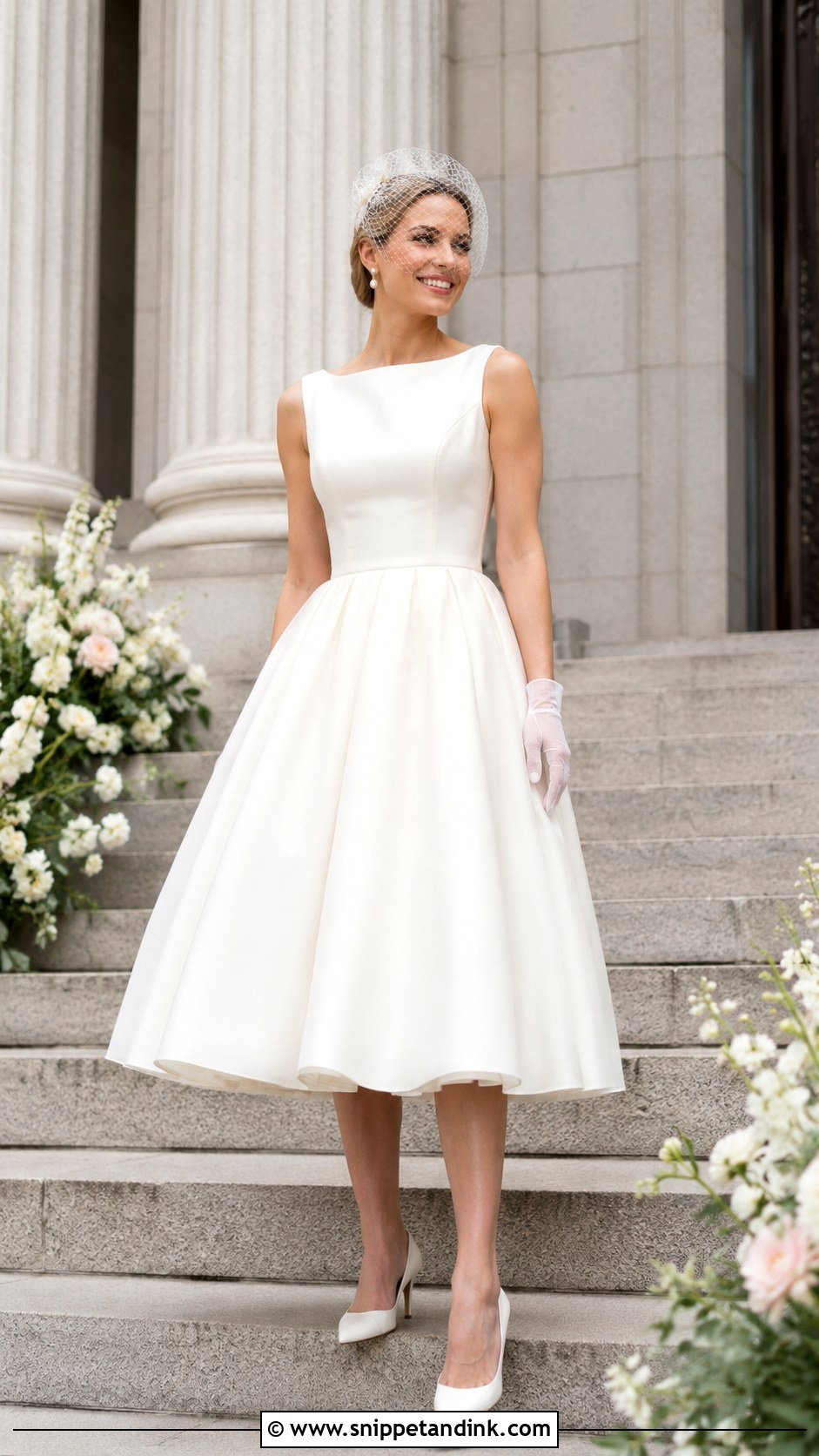 Tea Length April Wedding Dress - Snippet and Ink - 20 April Wedding Dress Ideas