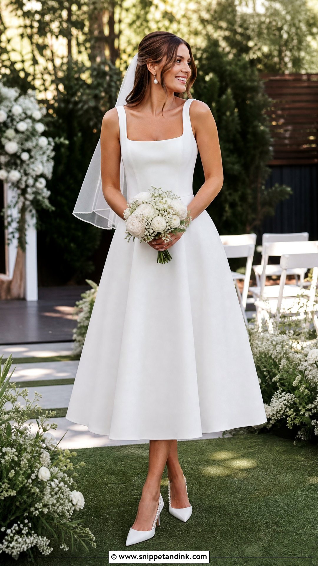 Tea Length Backyard Wedding Dress - Snippet and Ink - 20 Outdoorsy Wedding Dress Ideas