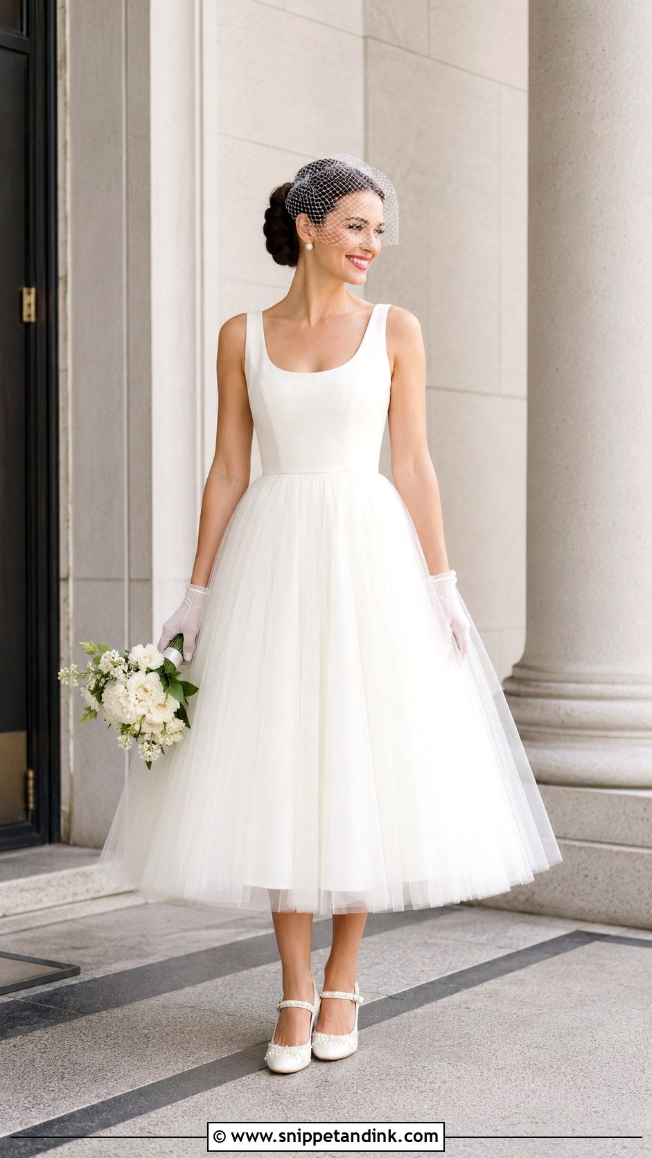 Tea Length Ballerina Wedding Dress - Snippet and Ink - 20 Ballerina Wedding Dress Ideas