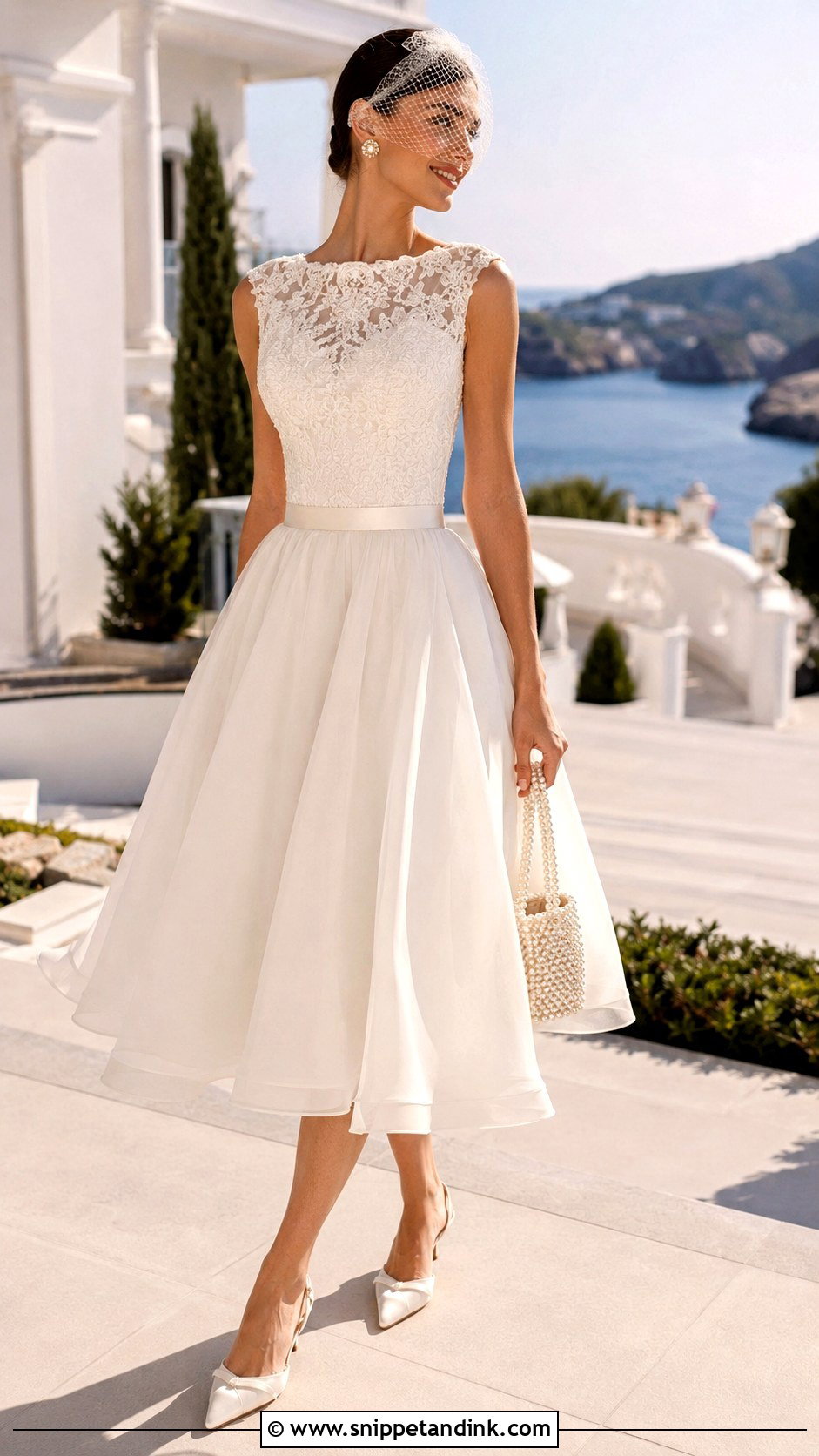 Tea Length Beach Bridal Dress - Snippet and Ink - 20 Beach Bridal Ideas