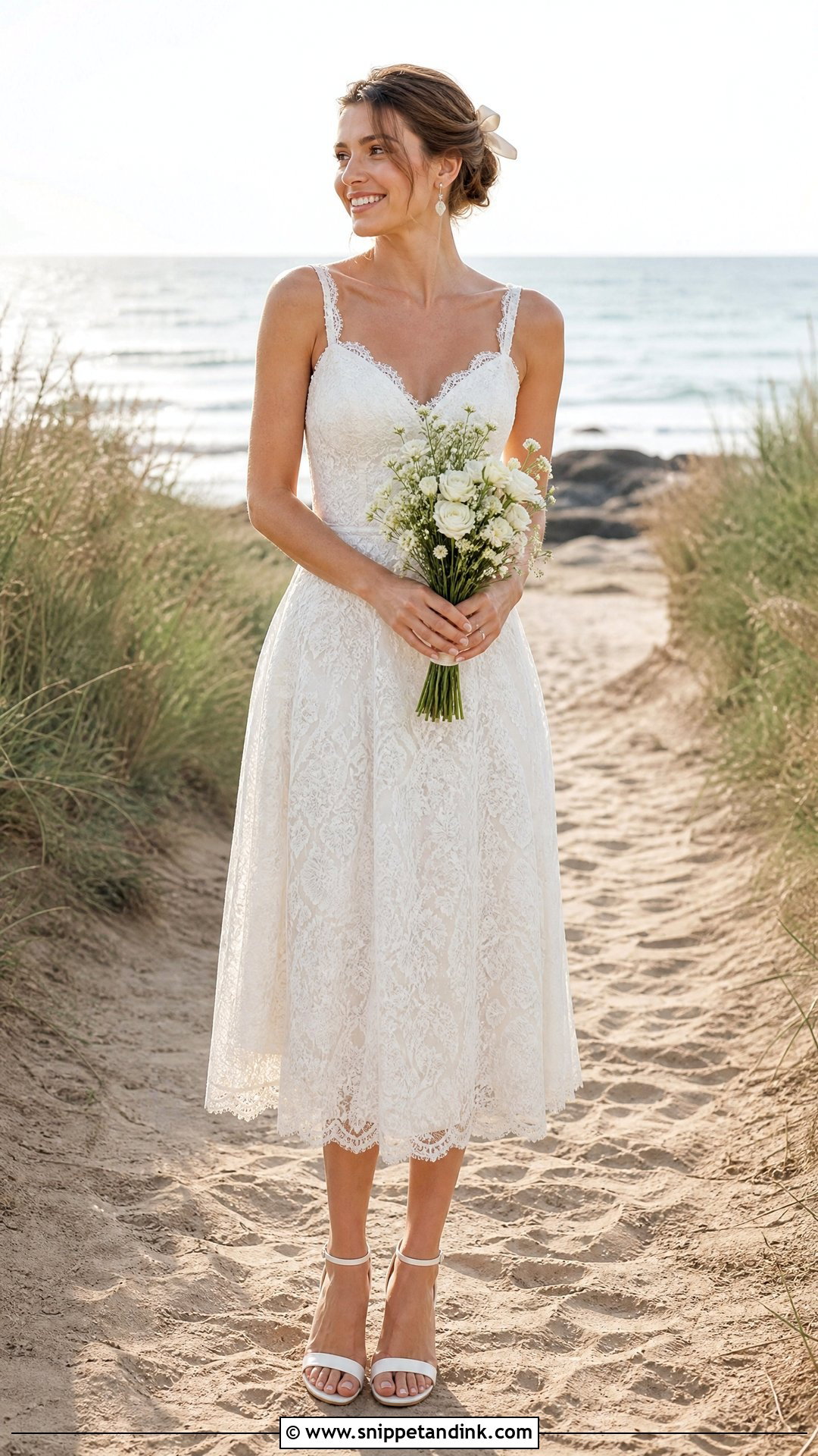 Tea Length Beach Wedding Dress - Snippet and Ink - 25 Simple Beach Wedding Dress Ideas