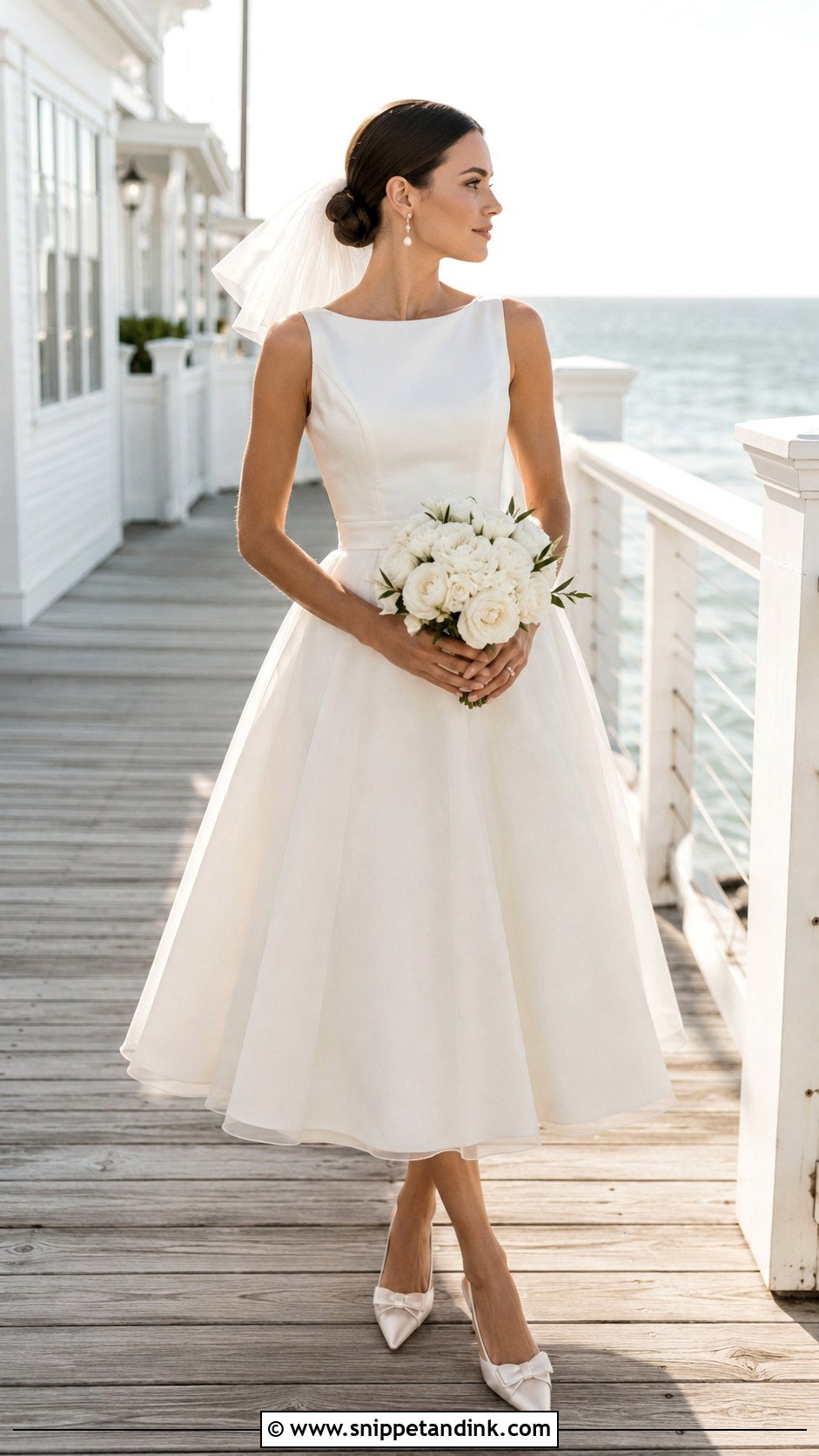 Tea Length Beach Wedding Dress - Snippet and Ink - 20 Beach Style Wedding Dresses