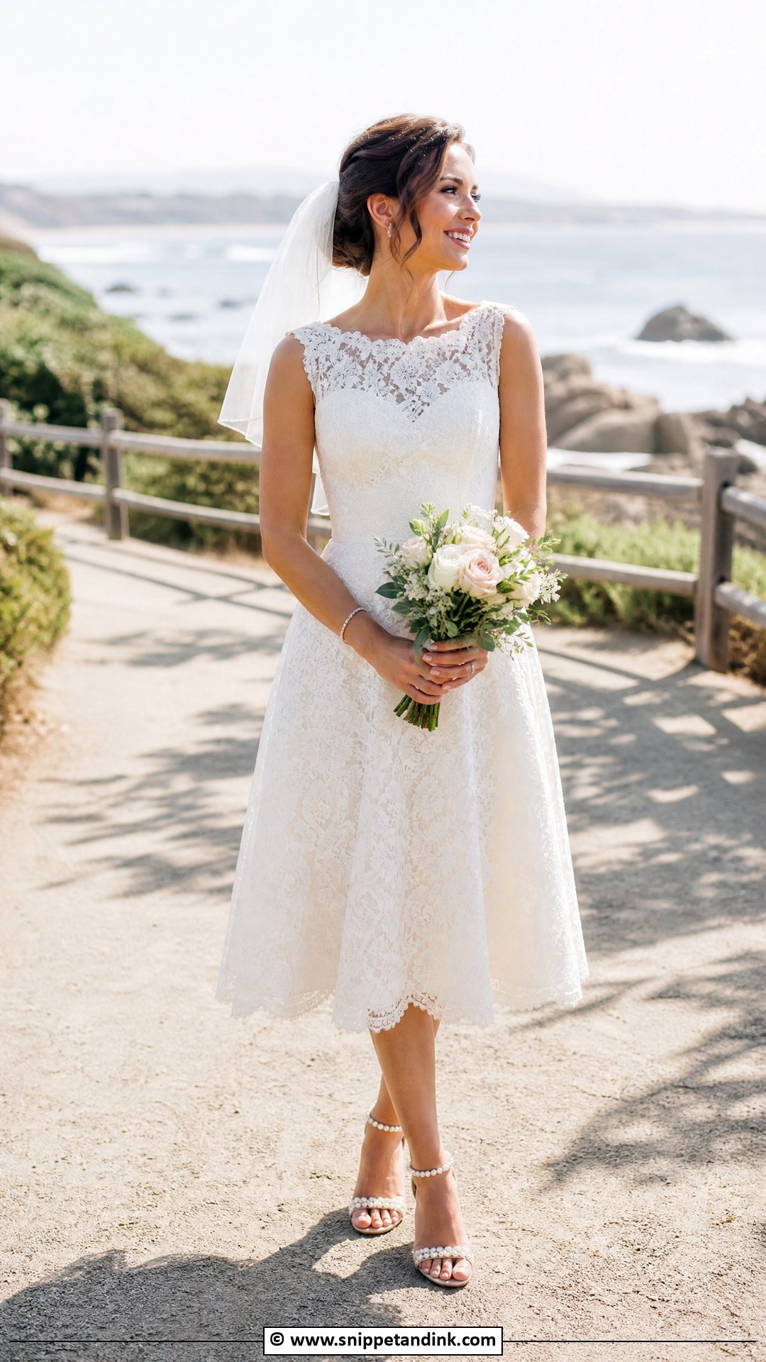 Tea Length Beach Wedding Dress - Snippet and Ink - 35 Beach Wedding Dress Ideas