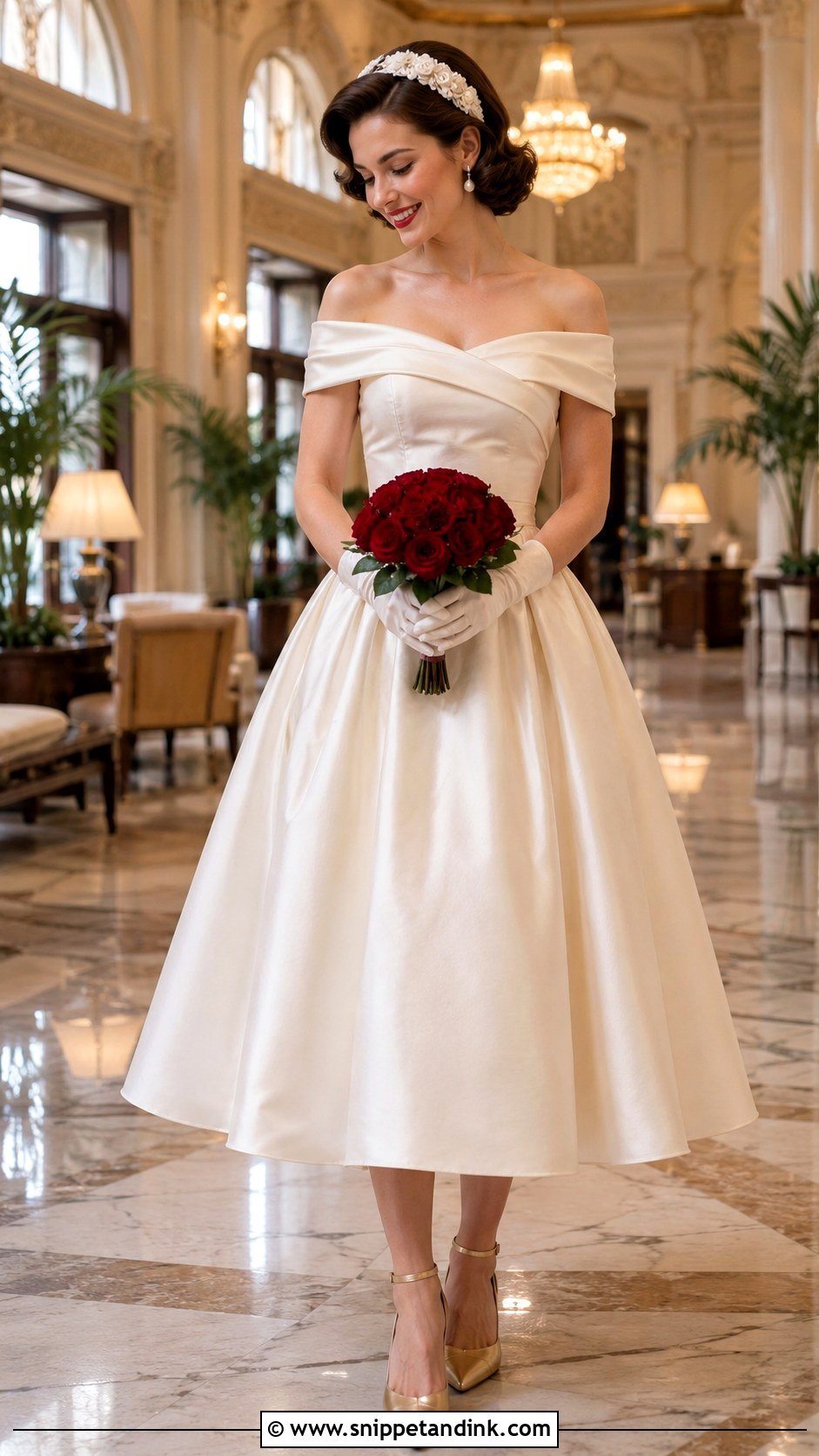 Tea Length Belle Wedding Dress - Snippet and Ink - 20 Belle Beauty and the Beast Wedding Dress Ideas