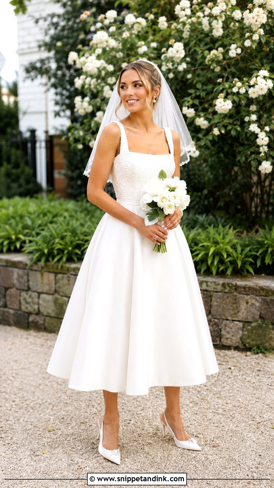Tea Length Bridal Dress - Snippet and Ink - 20 Beautiful Bridal Dresses