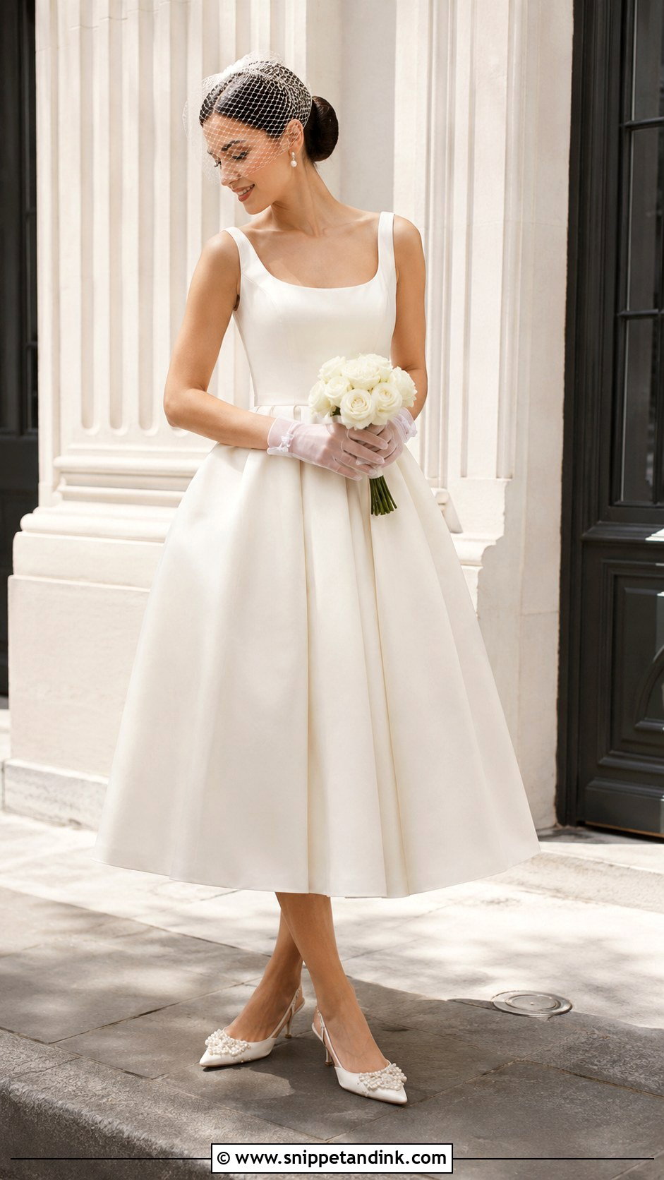 Tea Length Bridal Dress - Snippet and Ink - 20 Bridal Dress Inspo Ideas
