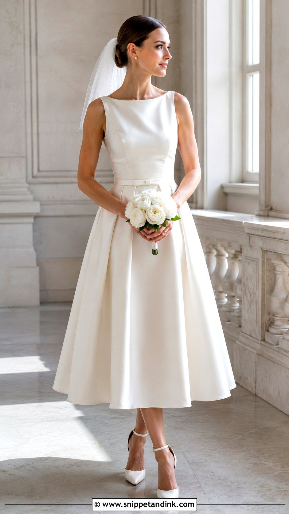 Tea Length Bridal Dress - Snippet and Ink - 20 Classic Bridal Dress Ideas