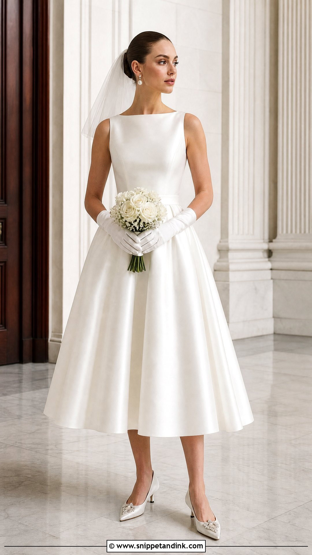 Tea Length Bridal Dress - Snippet and Ink - 20 Vogue Bridal Ideas