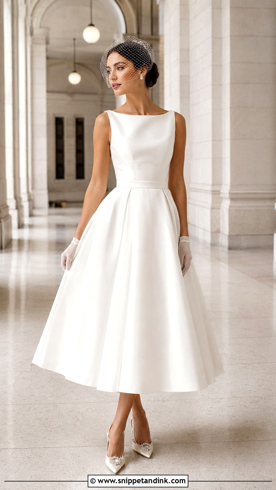 Tea Length Bridal Dress - Snippet and Ink - 20 Bridal Styles