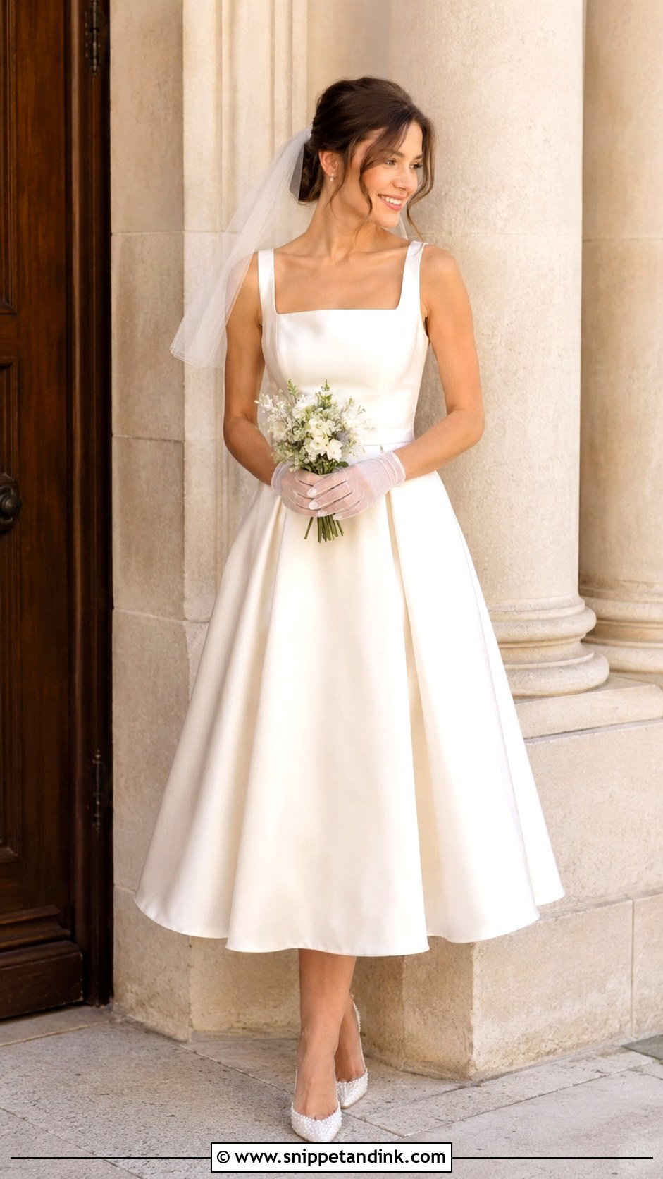 Tea Length Bridal Dress - Snippet and Ink - 25 Elegant Bridal Dress Ideas