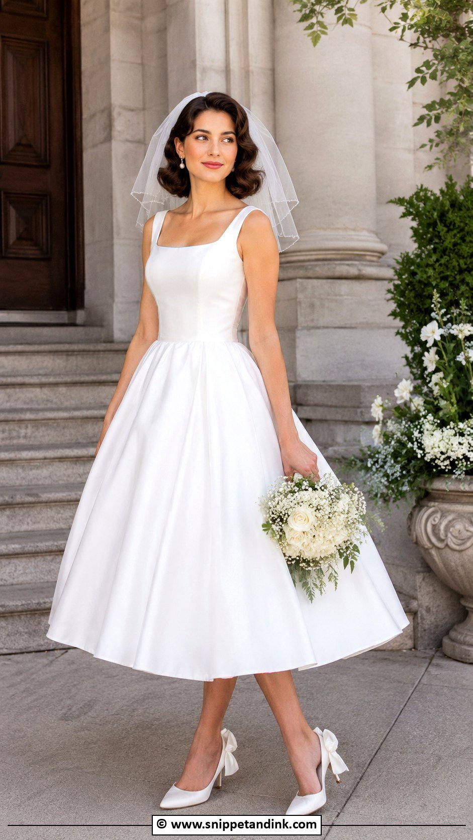 Tea Length Bridal Dress - Snippet and Ink - 35 Bridal Dresses