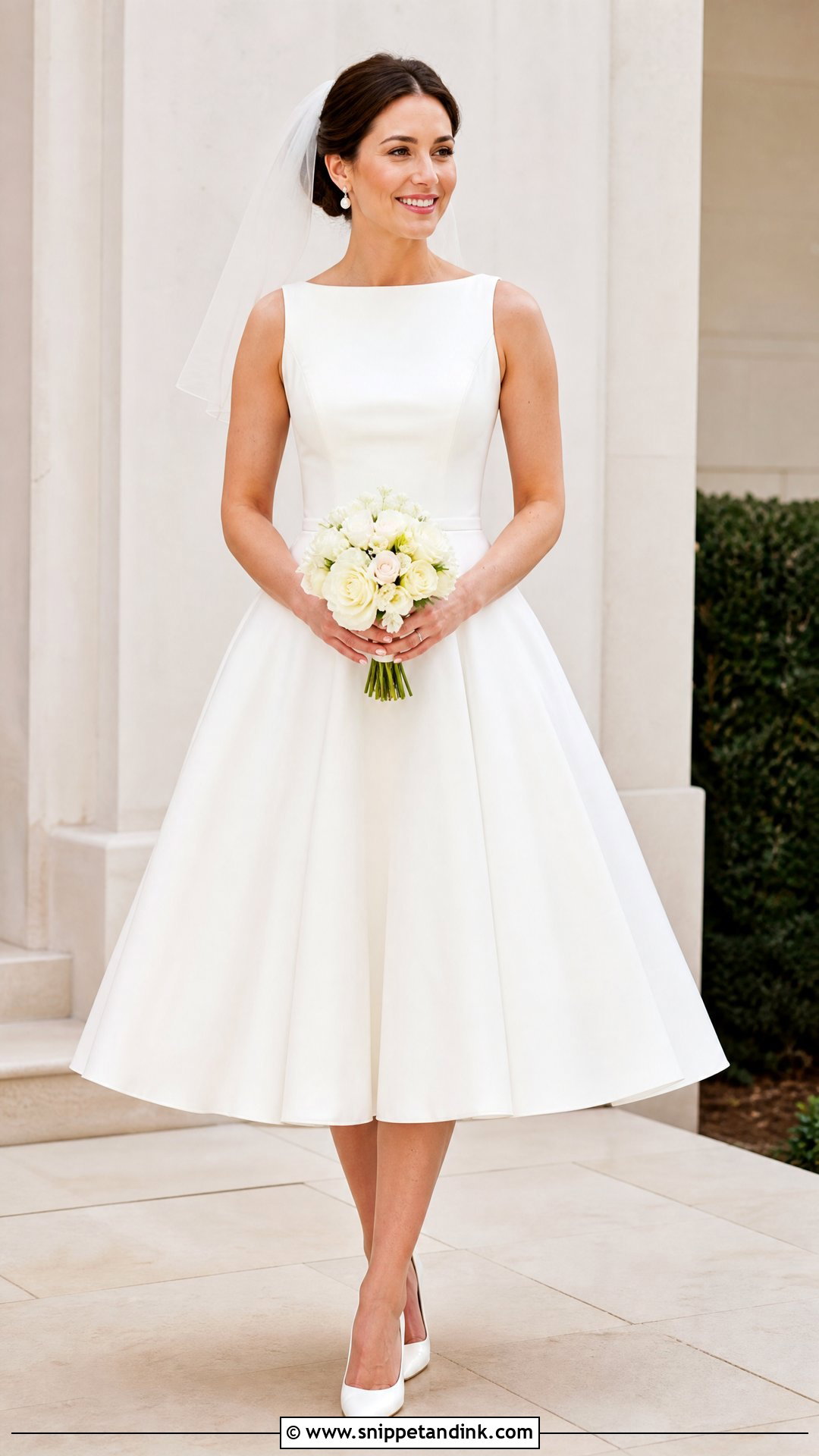 Tea Length Bridal Gown - Snippet and Ink - 25 Elegant Bridal Gown Ideas