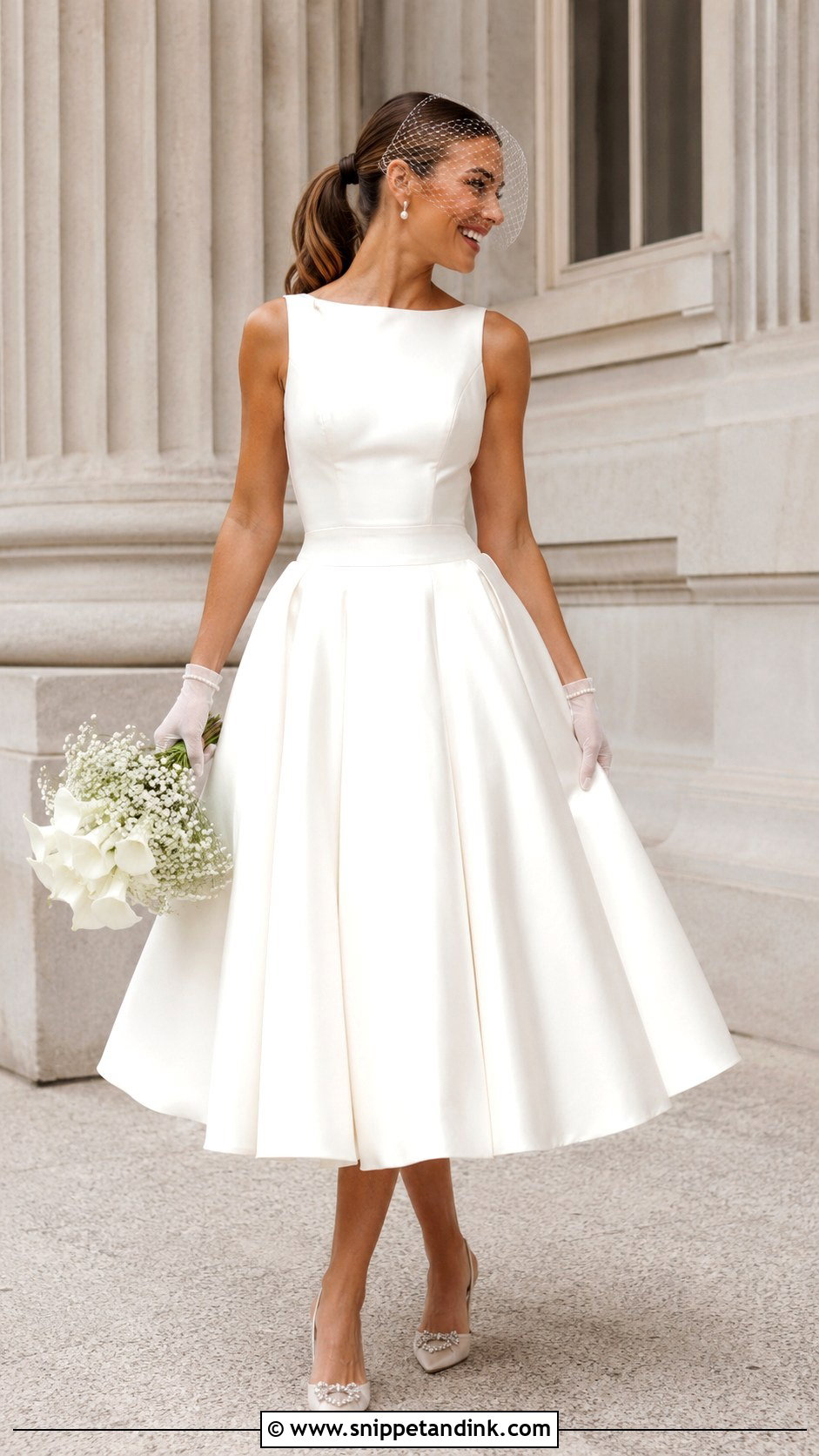 Tea Length Bridal Gown - Snippet and Ink - 20 Modern Bridal Gowns