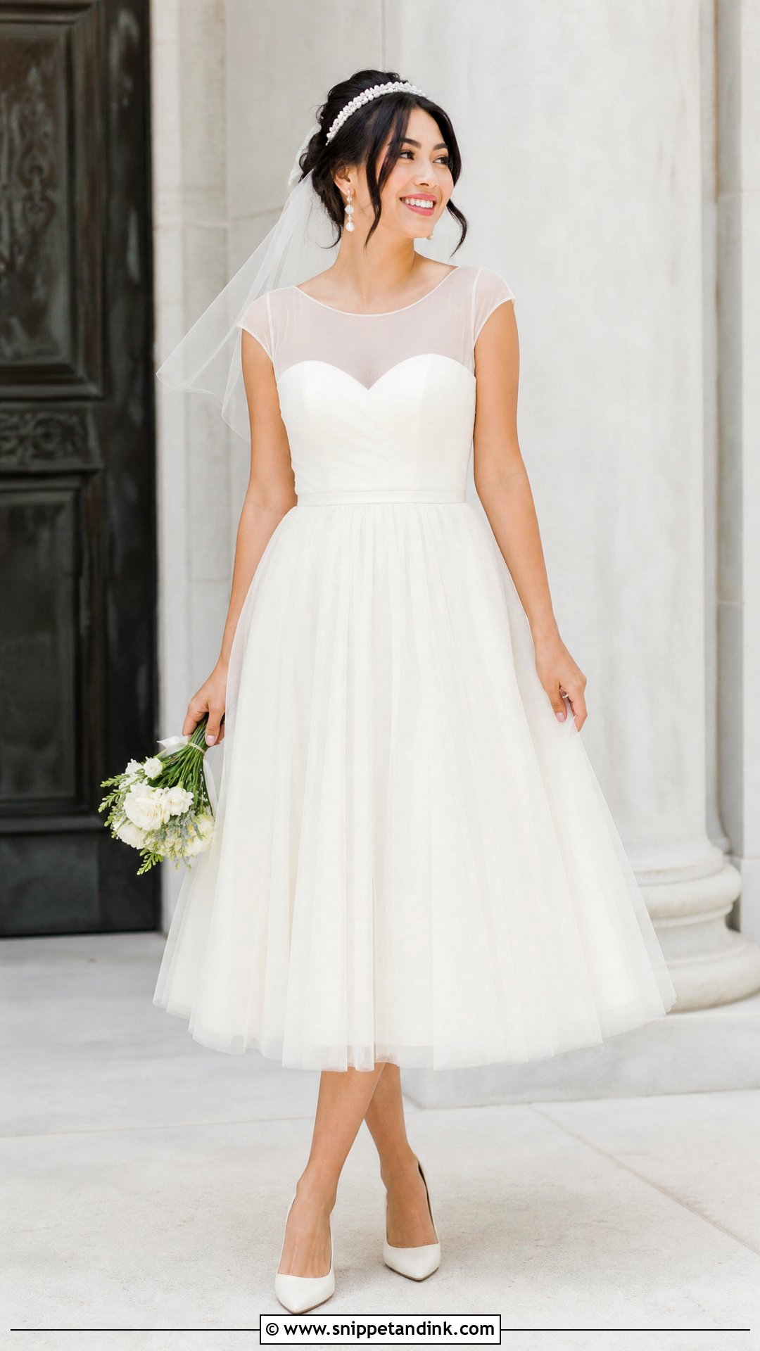 Tea Length Bridal Wedding Dress - Snippet and Ink - 25 Bridal Wedding Dresses