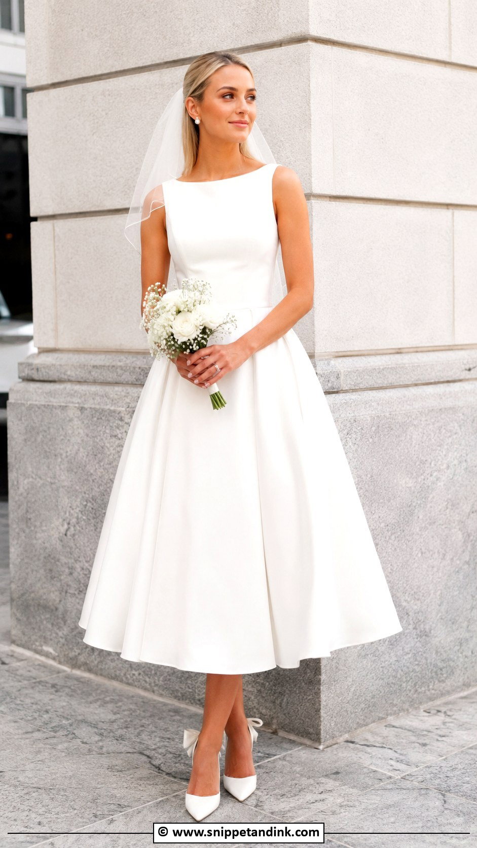 Tea Length Bride Dress Outfit - Snippet and Ink - 30 Bride Outfits