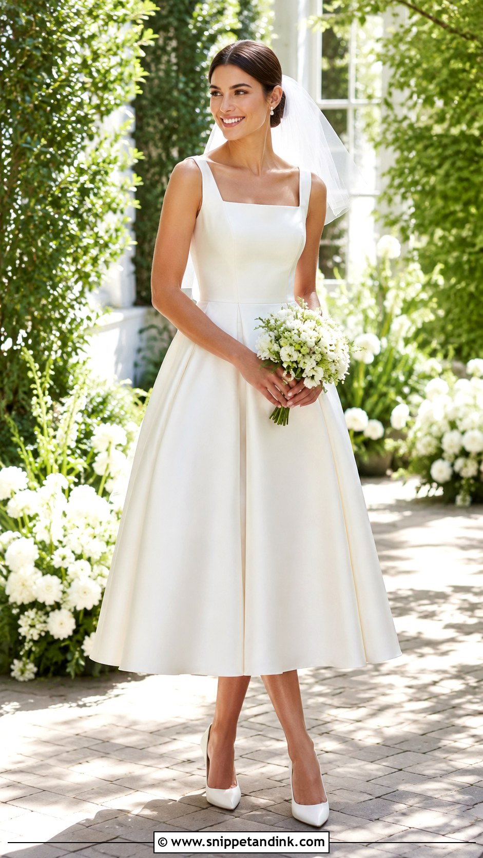 Tea Length Bride Outfit - Snippet and Ink - 25 Classy Bride Ideas