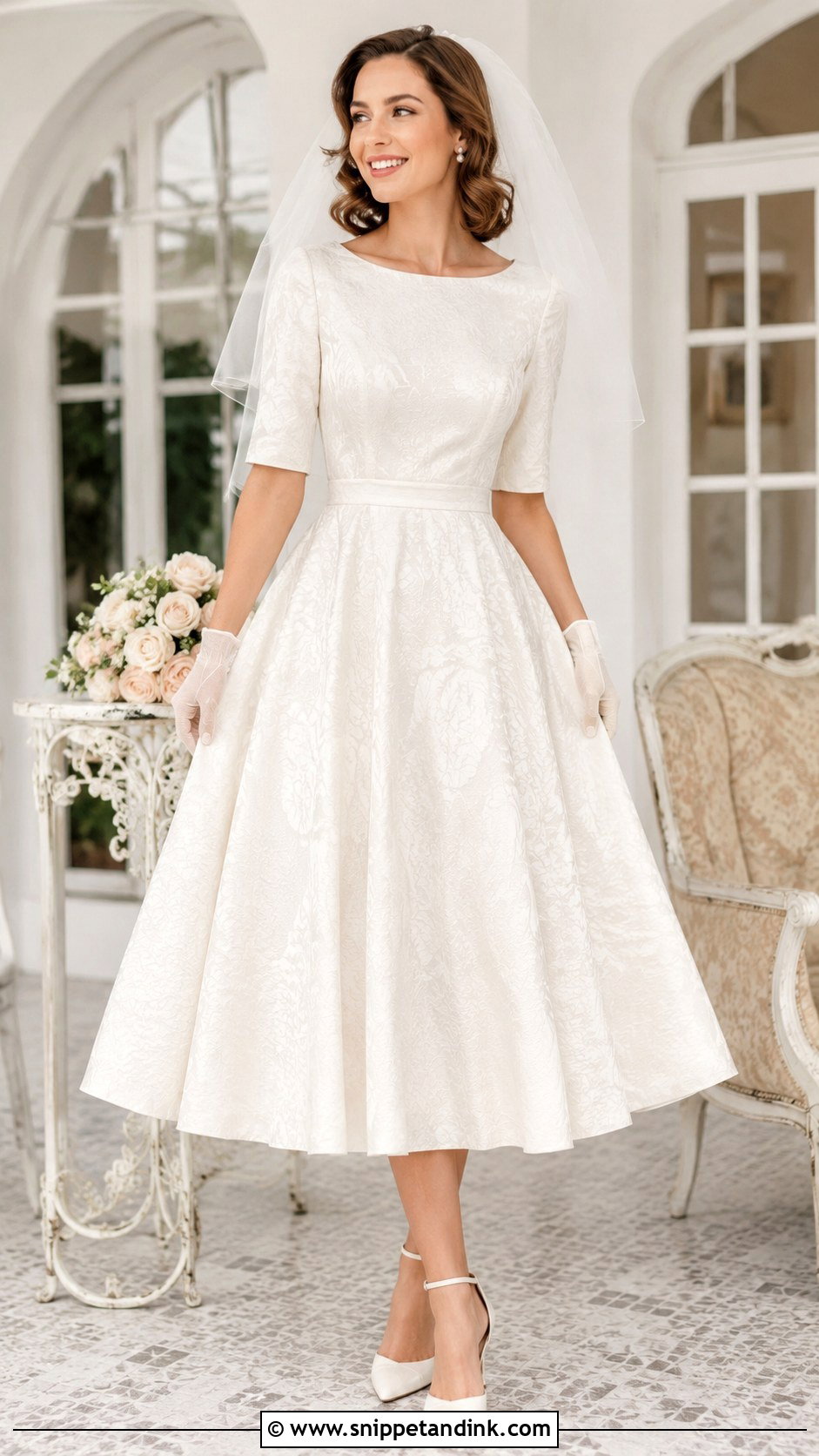 Tea Length Christian Bridal Dress - Snippet and Ink - 20 Christian Bridal Dress Ideas