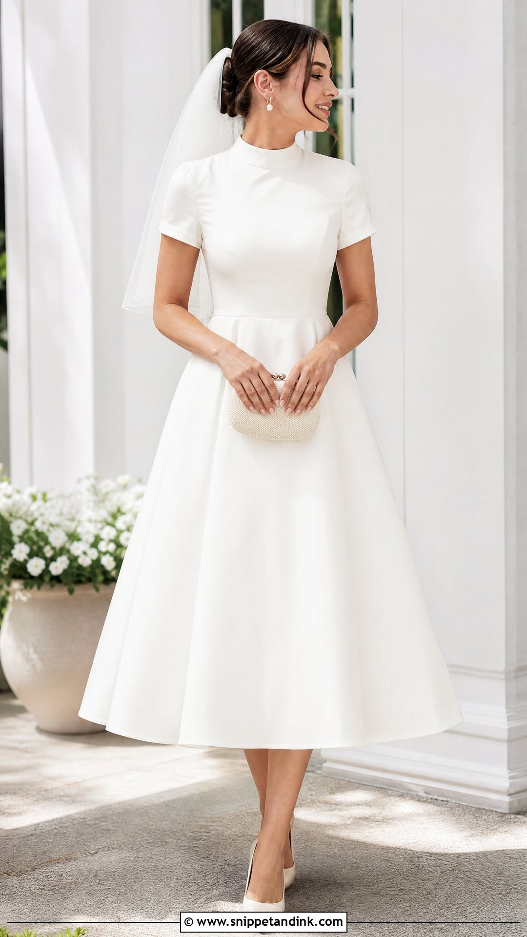 Tea Length Christian Bride Gown - Snippet and Ink - 25 Christian Bride Gowns