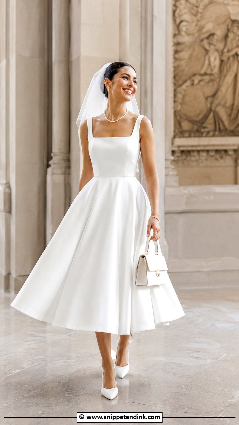 Tea Length Civil Wedding Dress - Snippet and Ink - 30 Classy Civil Wedding Dresses