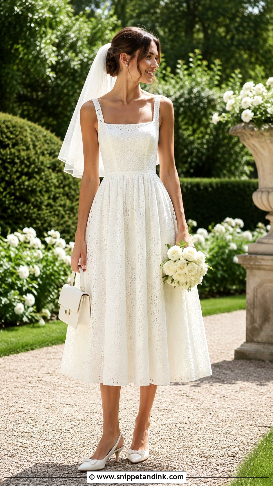 Tea Length Cotton Wedding Dress - Snippet and Ink - 20 Natural Wedding Dress Ideas
