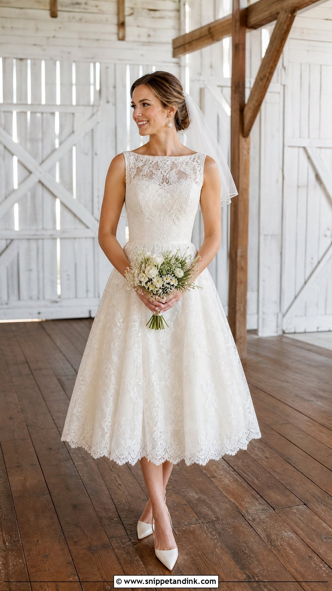 Tea Length Country Wedding Dress - Snippet and Ink - 20 Simple Country Wedding Dresses
