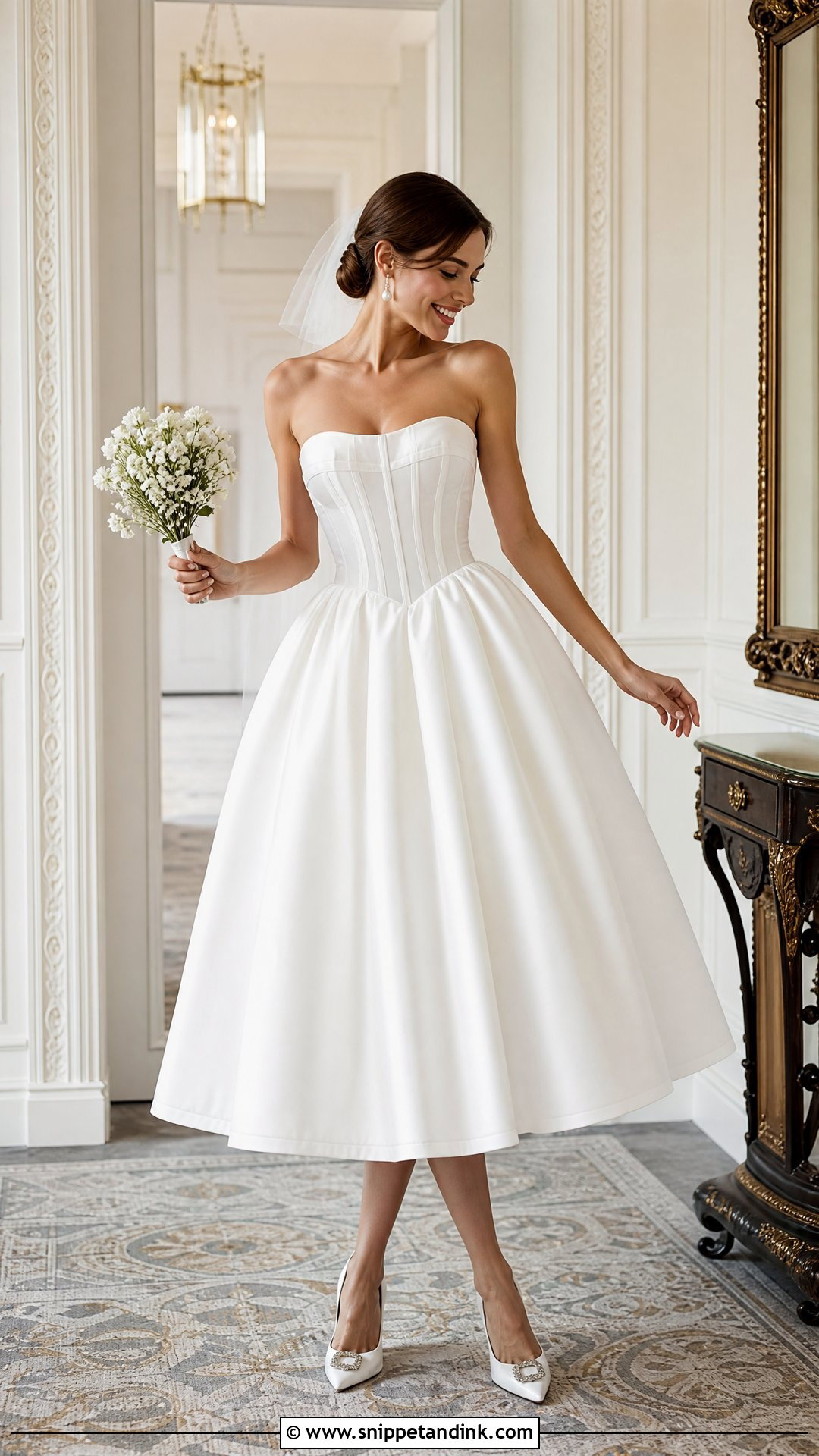 Tea Length Couture Bridal Gown - Snippet and Ink - 25 Couture Bridal Gowns