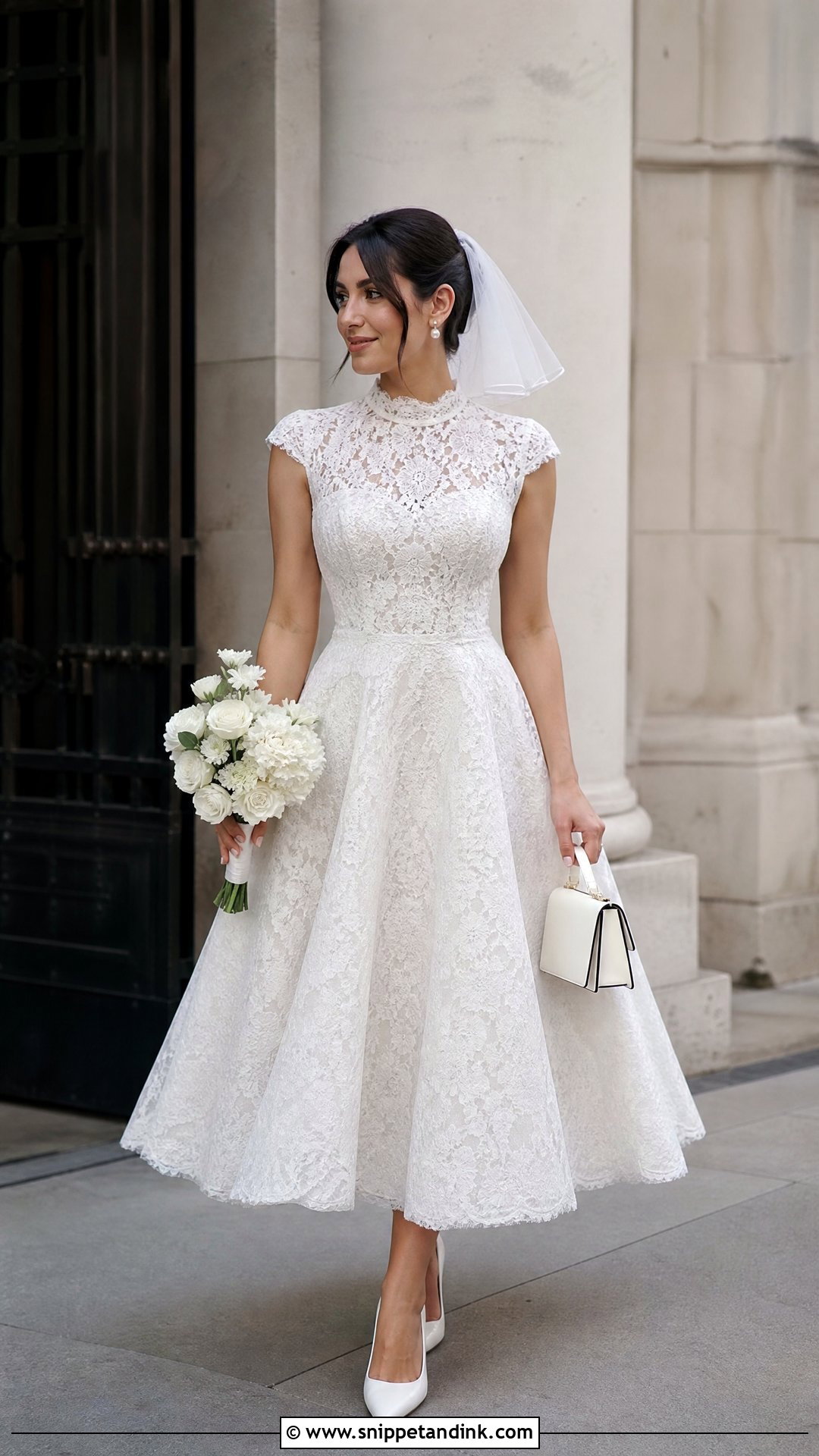 Tea Length Dantel Wedding Dress - Snippet and Ink - 20 Wedding Dress Dantel Ideas