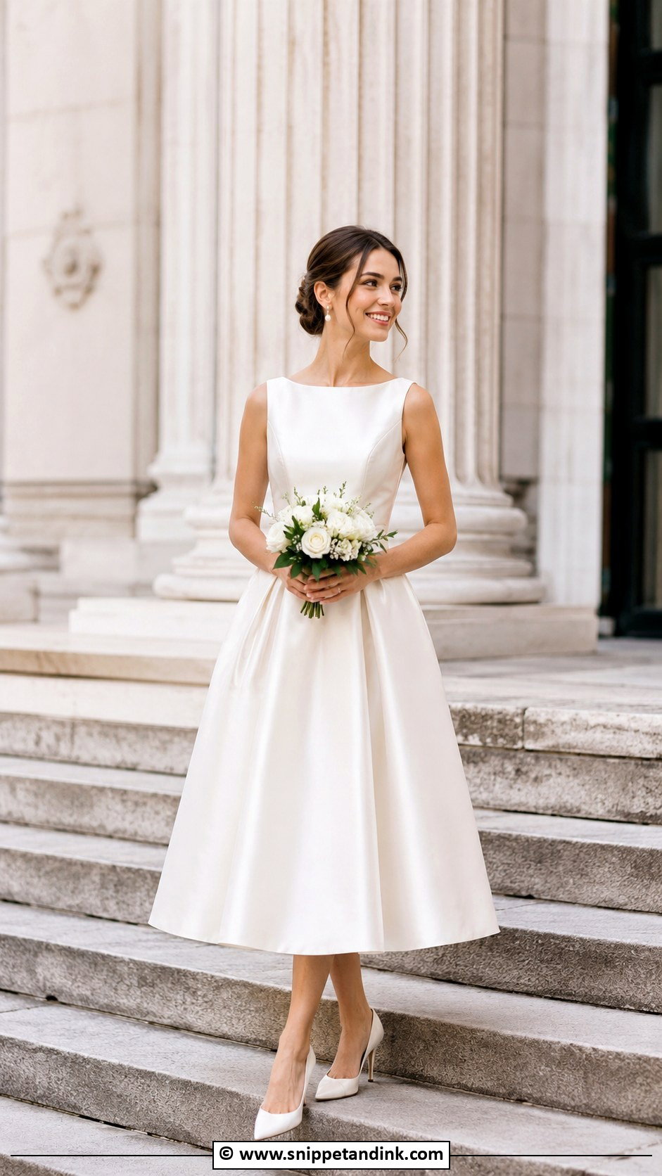 Tea Length Dress Civil Wedding Outfit - Snippet and Ink - 30 Civil Wedding Outfit Ideas
