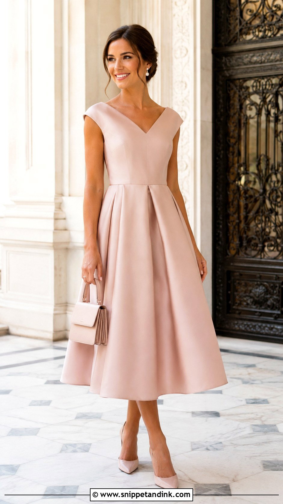 Tea Length Dress Cocktail Wedding Outfit - Snippet and Ink - 25 Cocktail Wedding Outfit Ideas
