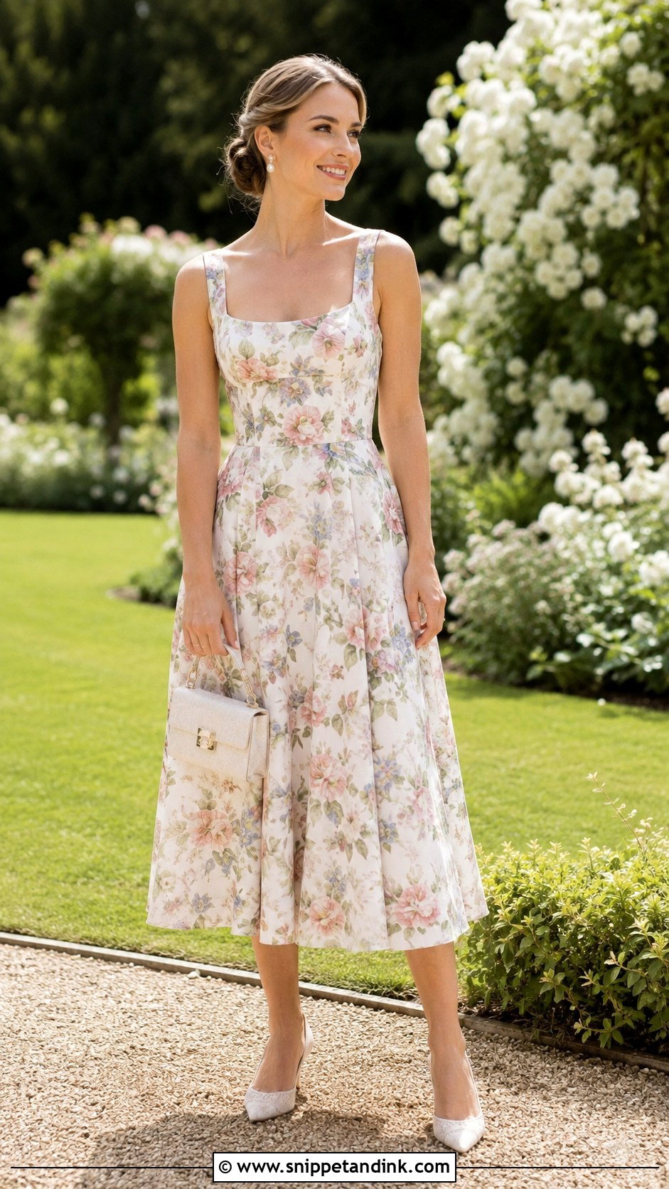 Tea Length Dress Garden Wedding Outfit - Snippet and Ink - 25 Garden Wedding Outfit Ideas