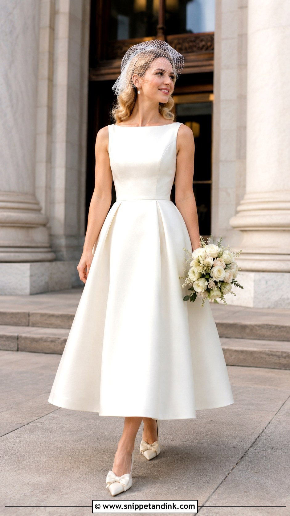 Tea Length Dress Legal Wedding Bride Outfit - Snippet and Ink - 20 Legal Wedding Outfit Bride Ideas