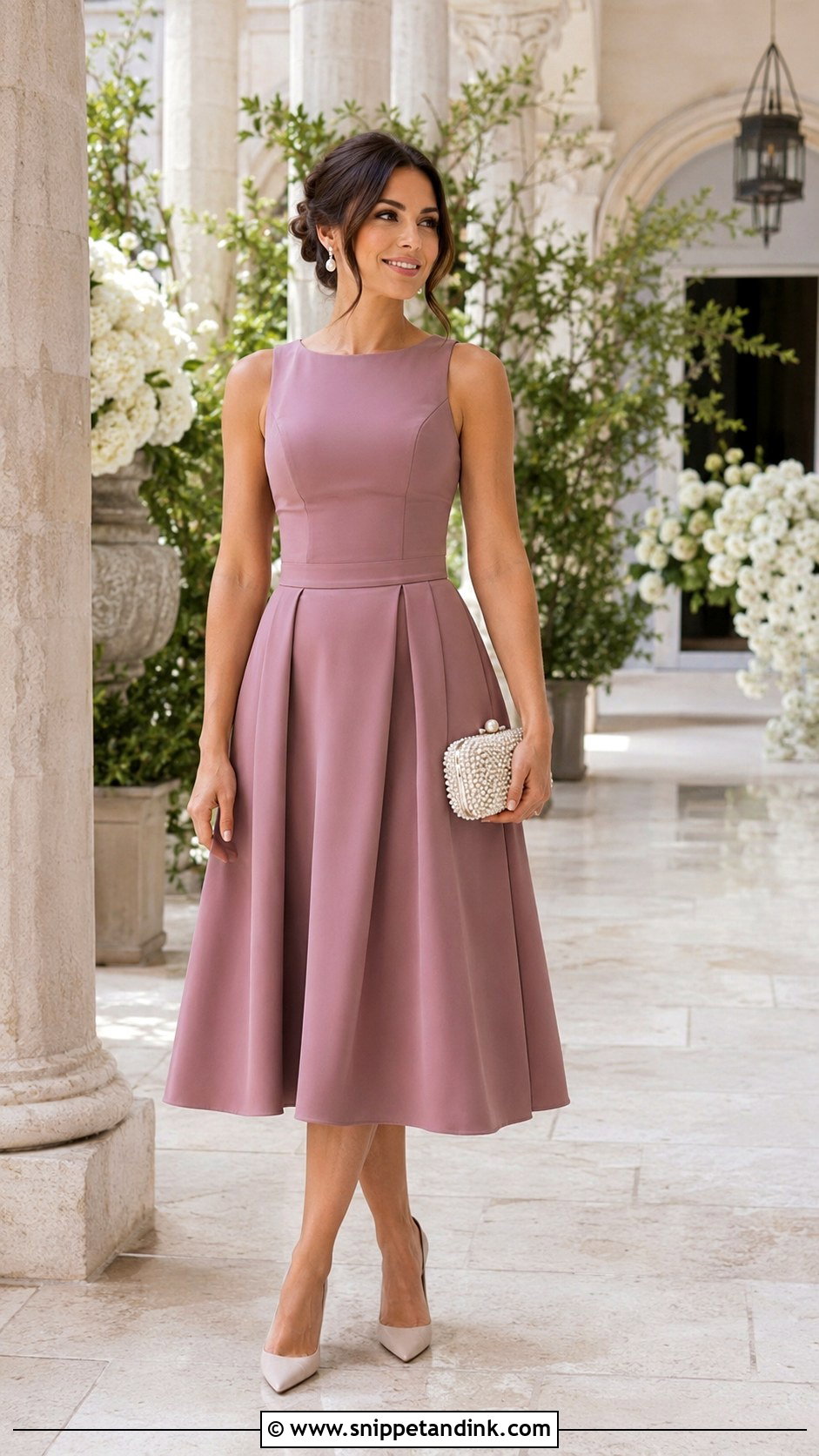 Tea Length Dress Wedding Outfit - Snippet and Ink - 30 Semi Formal Wedding Outfits for Women