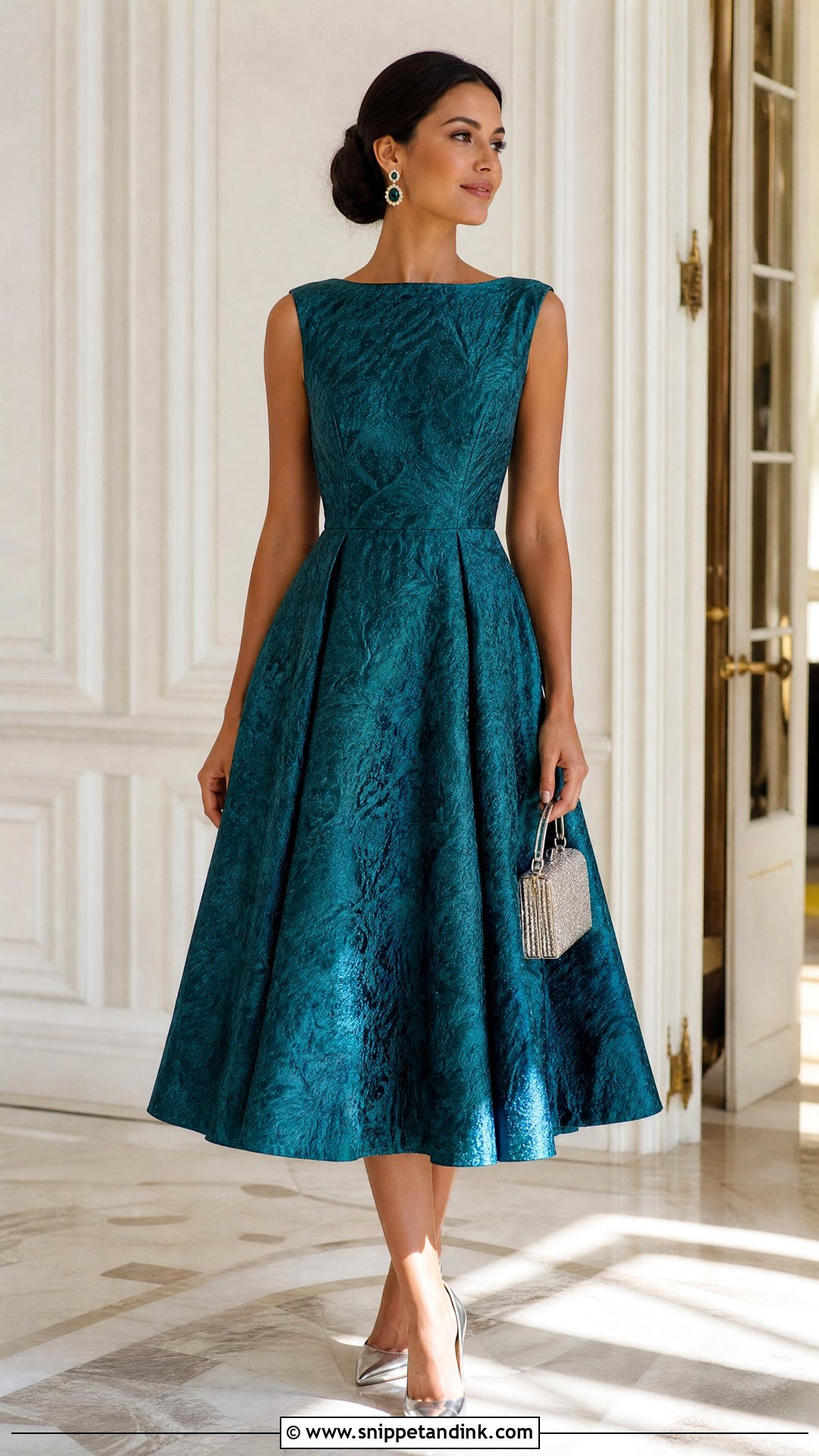 Tea Length Dress Wedding Outfit - Snippet and Ink - 20 Sister’s Wedding Outfit Ideas