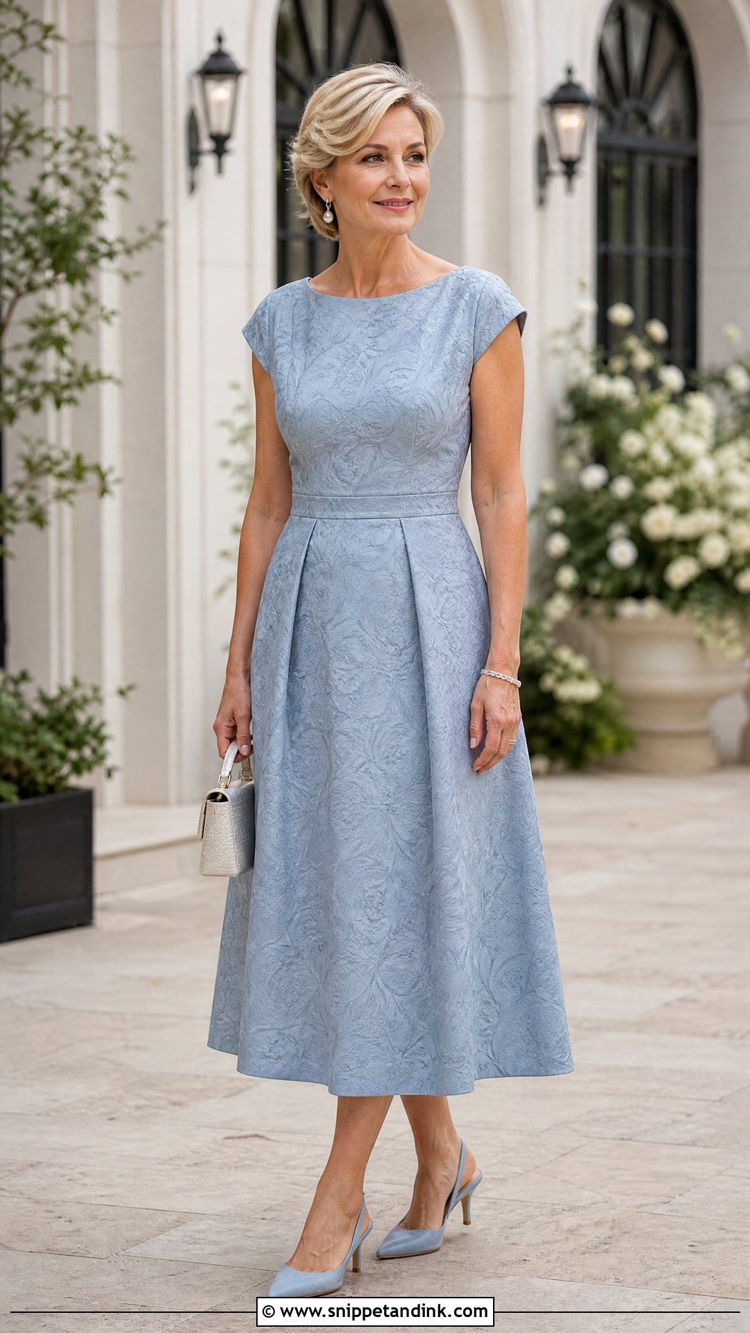 Tea Length Dress Wedding Outfit - Snippet and Ink - 20 Wedding Styling Ideas