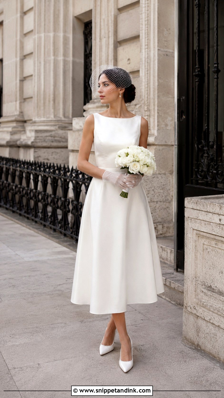 Tea Length Elope Wedding Dress - Snippet and Ink - 20 Elope Wedding Dress Ideas