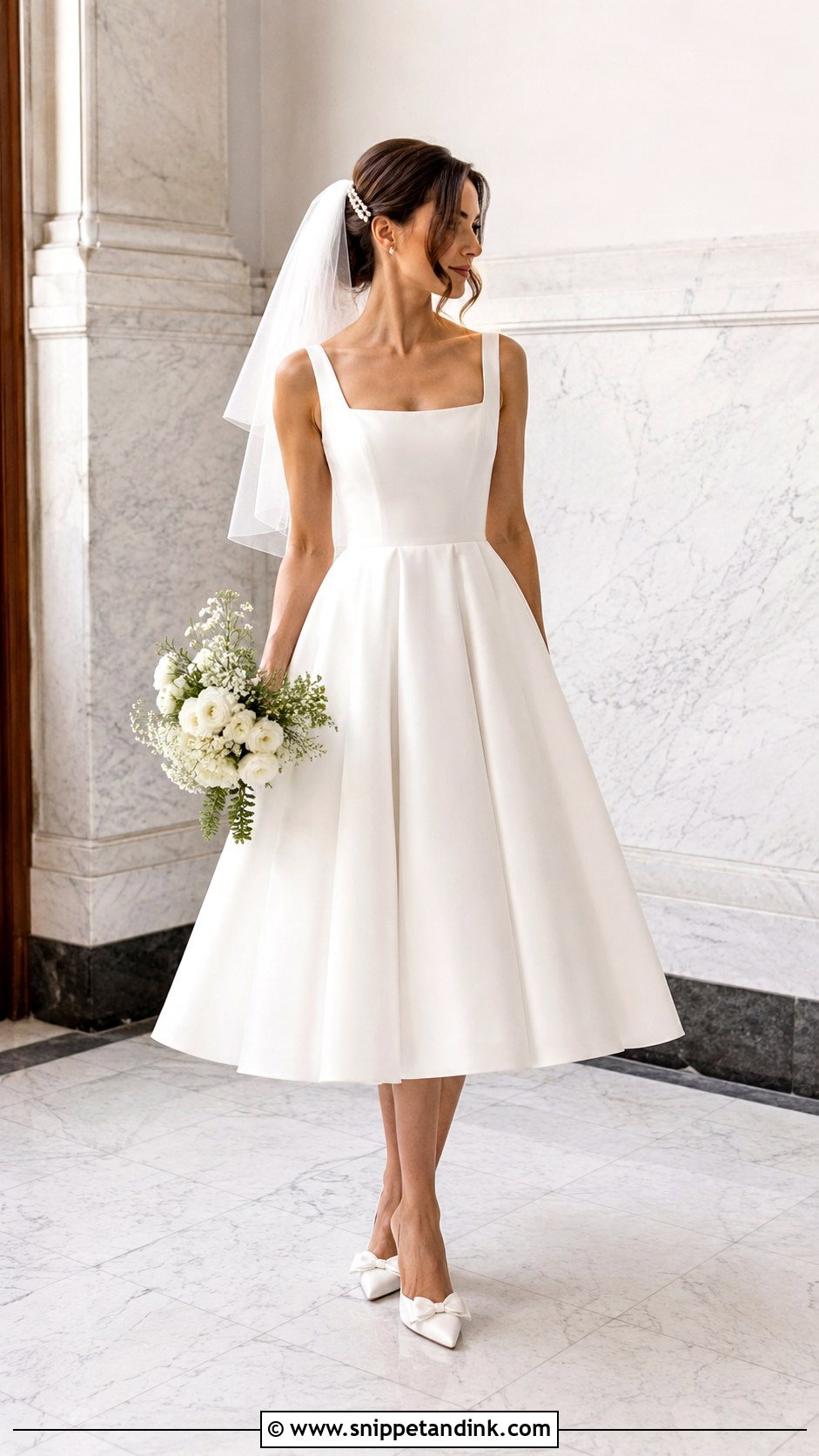 Tea Length Elopement Dress - Snippet and Ink - 30 Simple Elopement Dress Ideas