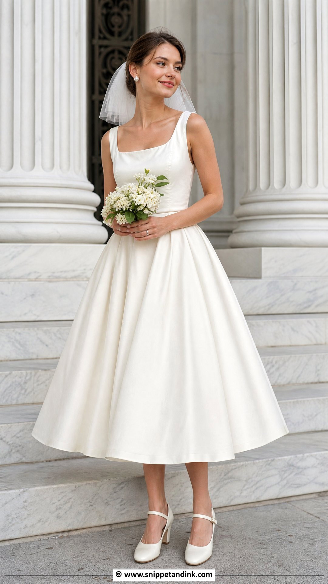 Tea Length Elopement Dress - Snippet and Ink - 35 Elopement Dress Ideas
