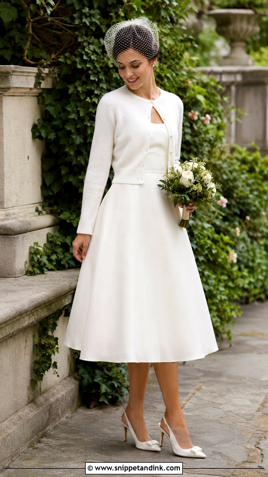 Tea Length Eloping Wedding Dress - Snippet and Ink - 20 Eloping Wedding Dress Ideas
