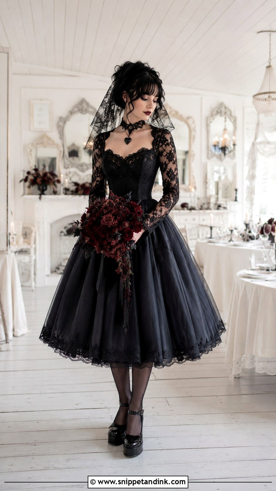 Tea Length Emo Wedding Dress - Snippet and Ink - 20 Emo Wedding Dresses