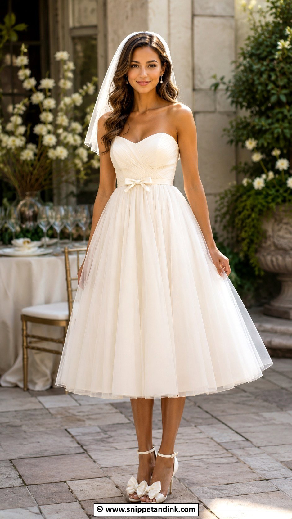 Tea Length Empire Waist Wedding Dress - Snippet and Ink - 30 Empire Waist Wedding Dress Ideas