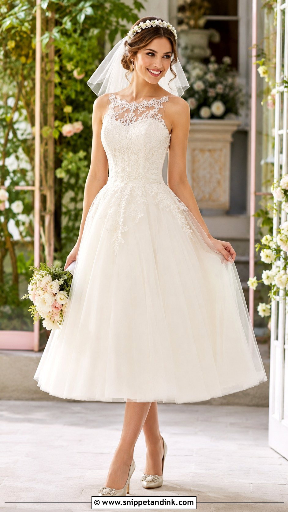 Tea Length Fairy Tale Wedding Dress - Snippet and Ink - 20 Fairy Tale Wedding Dress Romantic Ideas